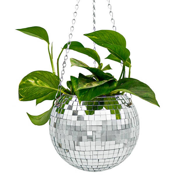 Disco plantenbak - Funky Disco Planter Zilverkleurig