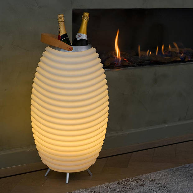 Wijnkoeler Speaker Lamp - Kooduu Synergy 50S - Wit