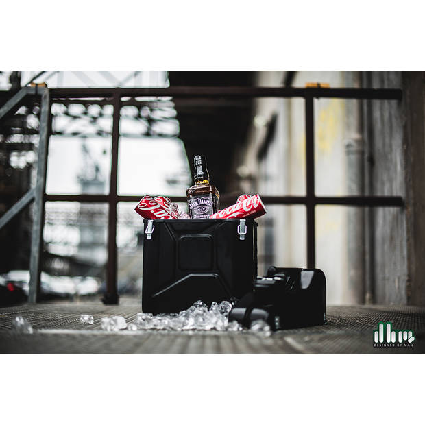 Jerrycan Giftbox 10L - Zwart - Unieke Opbergdoos - Exclusief drank - Origineel cadeau - Opbergoplossing - Zwart