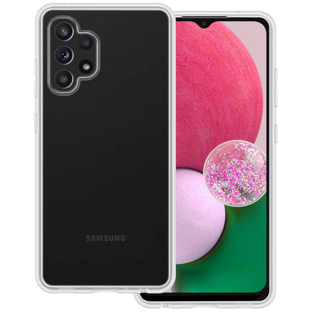 Basey Samsung Galaxy A13 4G Hoesje Siliconen Hoes Case Cover - Transparant