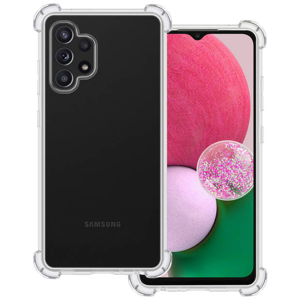 Basey Samsung Galaxy A13 4G Hoesje Siliconen Shock Proof Hoes Case Cover - Transparant