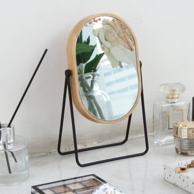 Oliva's - Spiegel - Make-up spiegel - Spiegel Staand - Tafelspiegel - Zwart frame