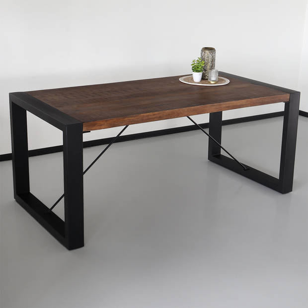 Eettafel rechthoekig mangohout Jonas 160cm duurzaam mango tafel eetkamertafel hout