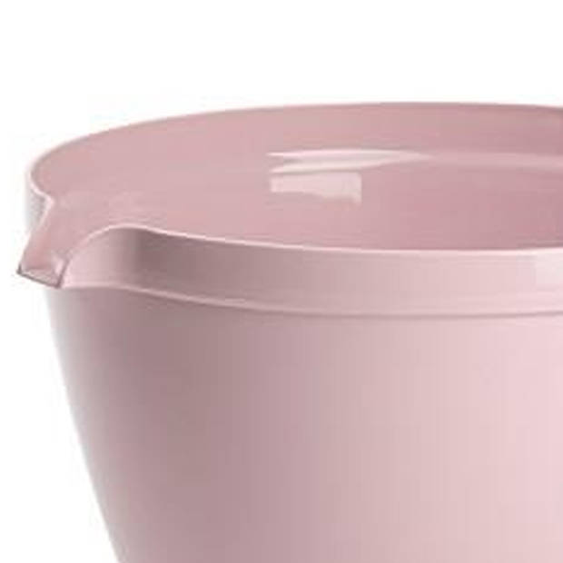 Plasticforte Beslagkom/mengkom/roerkom - 4 liter - kunststof - roze - met schenktuit - Mengkommen