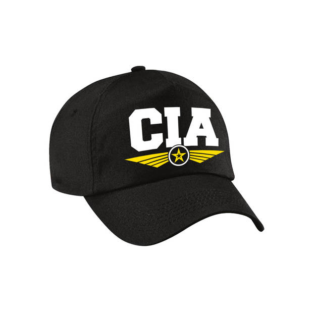 C.I.A. agent tekst pet / baseball cap zwart voor kinderen - Verkleedhoofddeksels