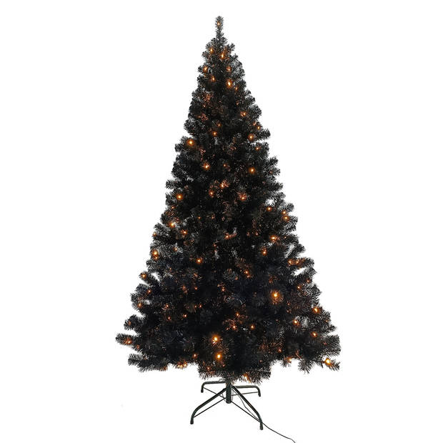 Wintervalley Trees - Kunstkerstboom Lars met LED verlichting - 150x83cm - Zwart