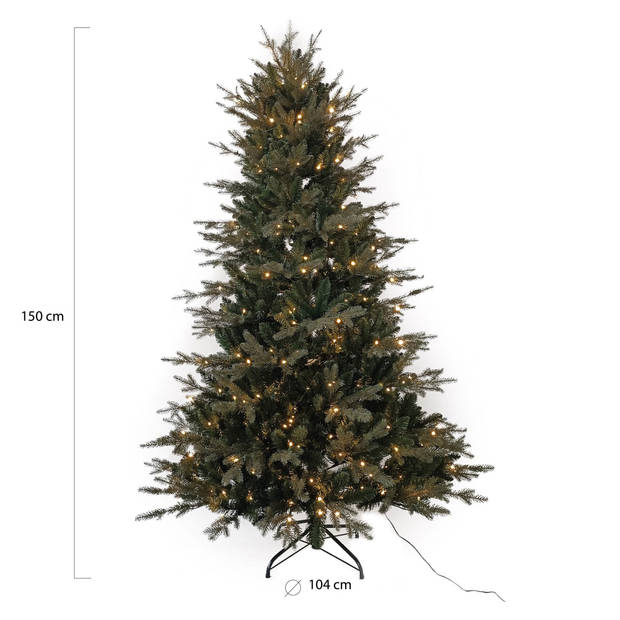 Wintervalley Trees - Kunstkerstboom Anderson met LED verlichting - 150x104cm - Groen