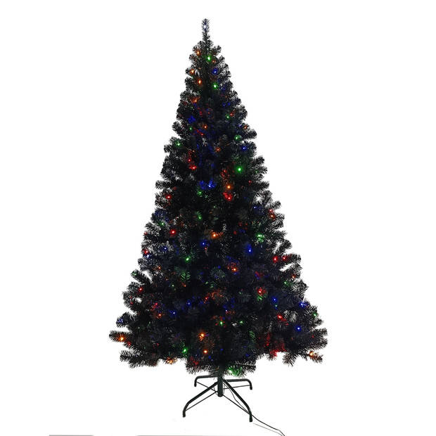 Wintervalley Trees - Kunstkerstboom Lars met LED verlichting - 150x83cm - Zwart