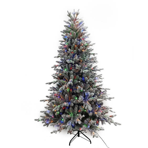 Wintervalley Trees - Kunstkerstboom George met LED verlichting - 210x134cm - Besneeuwd