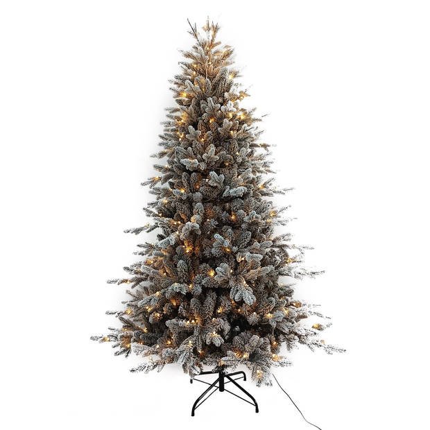 Wintervalley Trees - Kunstkerstboom George met LED verlichting - 150x98cm - Besneeuwd