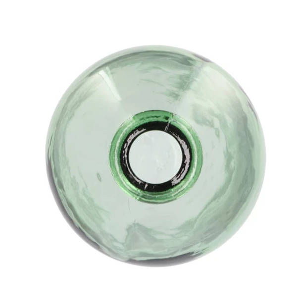 DK Design Bloemenvaas fles model - helder gekleurd glas - zeegroen - D14 x H41 cm - Vazen