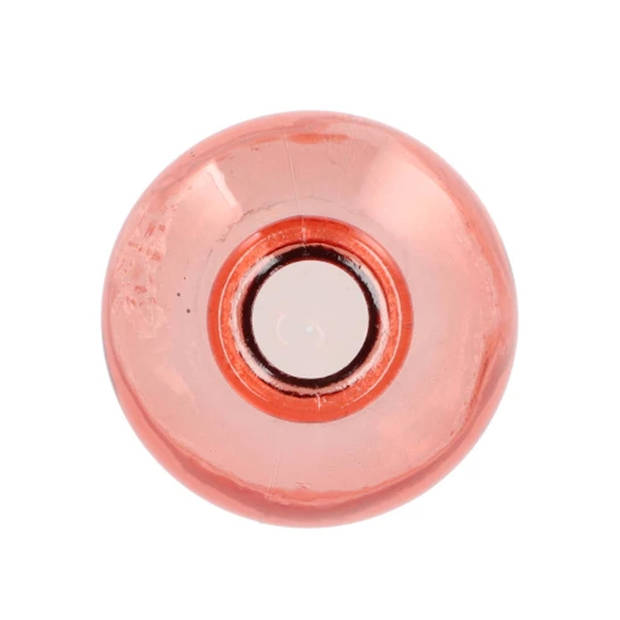 DK Design Bloemenvaas fles model - helder gekleurd glas - koraal roze - D11 x H17 cm - Vazen