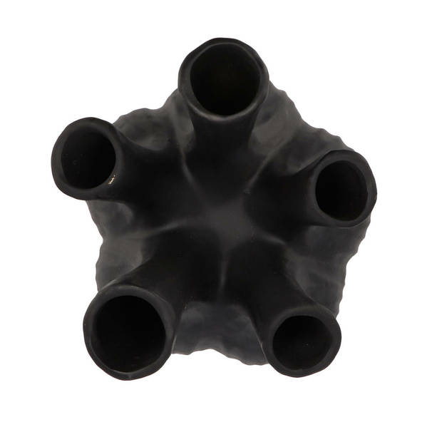 DK Design vaas Aglio - tulpenvaas - mat zwart - D20 x H25 cm - Vazen