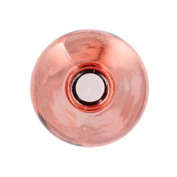 DK Design Bloemenvaas fles model - helder gekleurd glas - koraal roze - D14 x H41 cm - Vazen
