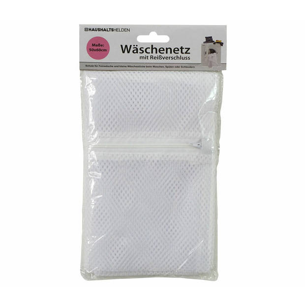 Waszak voor kwetsbare kleding wasgoed/waszak - wit - large size - 50 x 60 cm - Waszakken