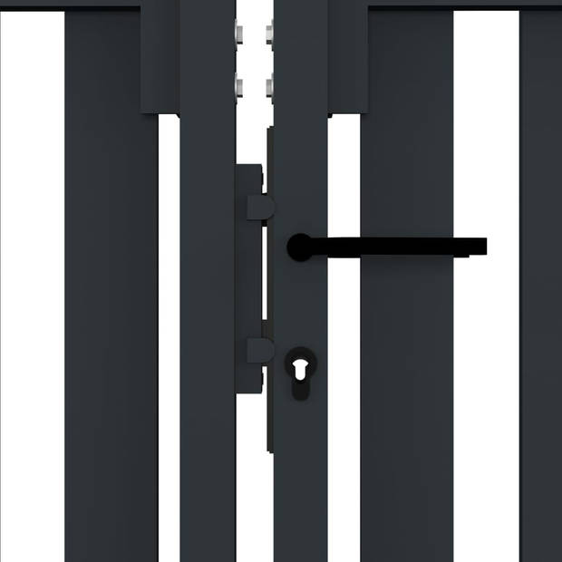 The Living Store Tuinpoort - Modern design - 306 x 125 cm - Dubbele deur - Antraciet