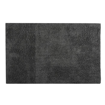 MSV Badkamerkleedje/badmat tapijt voor de vloer - donkergrijs - 40 x 60 cm - Badmatjes