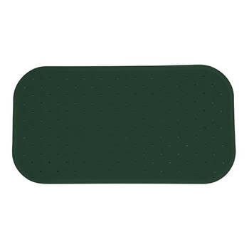 MSV Douche/bad anti-slip mat badkamer - rubber - groen - 36 x 76 cm - Badmatjes