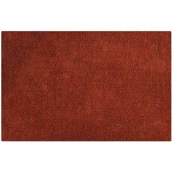 MSV Badkamerkleedje/badmat voor de vloer - terracotta - 45 x 70 cm - Badmatjes