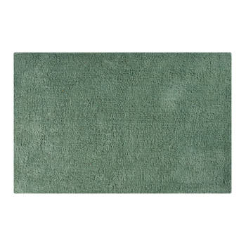 MSV Badkamerkleedje/badmat tapijt voor de vloer - groen - 40 x 60 cm - Badmatjes