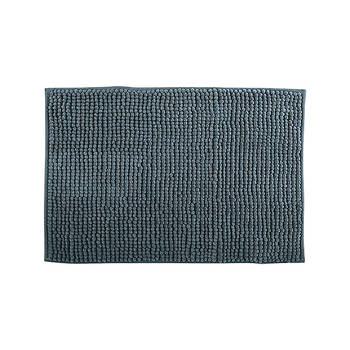 MSV Badkamerkleed/badmat tapijtje voor op de vloer - donkergrijs - 50 x 80 cm - Microvezel - Badmatjes