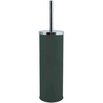 MSV Toiletborstel in houder/wc-borstel - metaal - donkergroen - 38 cm - Toiletborstels