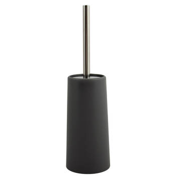 MSV Toiletborstel houder/WC-borstel - antraciet grijs - kunststof - 35 cm - Toiletborstels