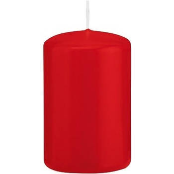 1x Kaarsen rood 5 x 8 cm 18 branduren sfeerkaarsen - Stompkaarsen