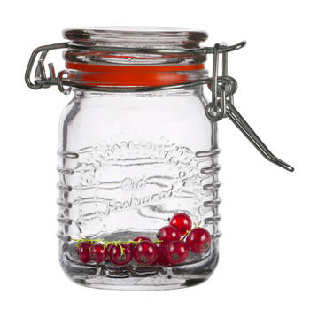 Urban Living Weckpotje/inmaakpotje - mini - 70 ml - glas - met beugelsluiting - D5 x H8 cm - Weckpotten