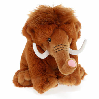 Keel Toys pluche Mammoet knuffeldier - bruin - zittend - 20 cm - Knuffeldier