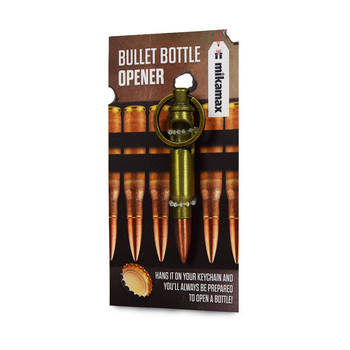 Kogel Flesopener - Bullet Bottle Opener - Groen/Zwart