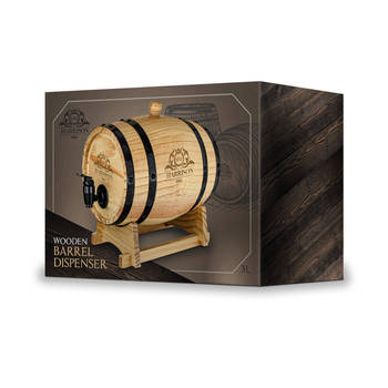 Mini Wijnvat met Kraantje - Wooden Barrel Dispenser - 3L - Original