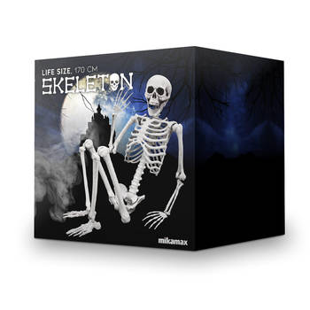 Human Size Skelet - 170cm - Realistisch Design - Halloween Decoratie - Levensecht Lijkend Skelet - Original