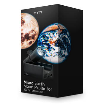 Micro Earth Moon Projector - 4,5 x 2,5 x 3 cm - Kleine projector - Veelzijdige projectielamp - Aarde en maan - Original