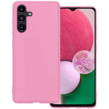 Basey Samsung Galaxy A13 5G Hoesje Siliconen Hoes Case Cover - Lichtroze