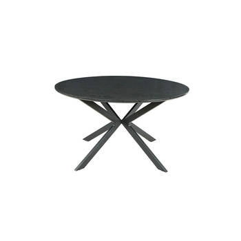 Eettafel rond Ronsi zwart 140cm ronde tafel