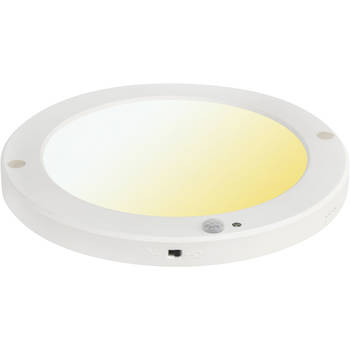 LED Plafondlamp met Bewegingssensor + Dag en Nacht Sensor - 18W - Aanpasbare Kleur CCT - 360° Zichthoek - Opbouw/Inbouw