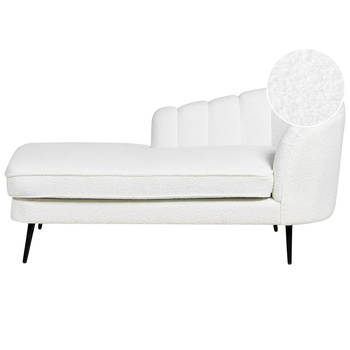 Beliani ALLIER - Chaise longue-Wit-Bouclé