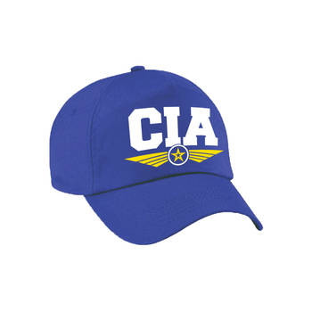 C.I.A. agent tekst pet / baseball cap blauw voor volwassenen - Verkleedhoofddeksels