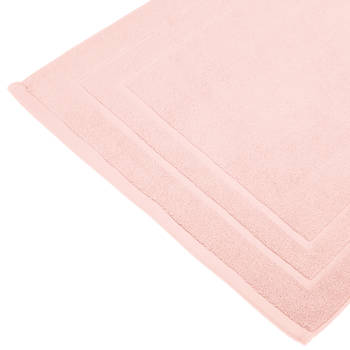 Atmosphera Badkamerkleed/badmat voor vloer - 50 x 70 cm - lichtroze - Badmatjes