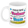 Bellatio Decorations cadeau mok voor trainer - grappig - keramiek - 300 ml - feest mokken