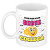 Bellatio Decorations cadeau mok voor collega - grappig - keramiek - 300 ml - beste collega - feest mokken