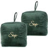 Cosy & Trendy deurstopper - 2x - 1.4 kg - donkergroen - met oppak lus - Deurstoppers