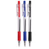 Balpennen - 8x stuks - kleurenmix - rood - blauw - zwart - softgrip - Pennen