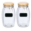 Weckpotten/inmaakpotten - 4x - 1.85L - glas - met beugelsluiting - incl. etiketten - Weckpotten