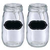 Weckpot/inmaakpot - 4x - 1.4L - glas - met beugelsluiting - incl. etiketten - Weckpotten