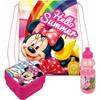 Disney Minnie Mouse lunchbox set voor kinderen - 3-delig - roze - incl. gymtas/schooltas - Lunchboxen