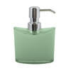 MSV Zeeppompje/dispenser Aveiro - PS kunststof - groen/zilver - 11 x 14 cm - 260 ml - Zeeppompjes