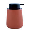 MSV Zeeppompje/Dispenser Malmo - Keramiek - terracotta/zilver - 8,5 x 12 cm - 300 ml - Zeeppompjes