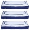 MSV opbergtas/beschermhoes beddengoed/kleding - 3x - voor onder bed - 109 x 46 x 15 cm - Opberghoezen